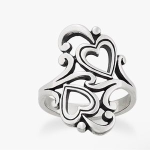 James Avery Swirls and Scrolls Hearts Ring